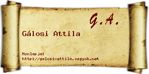 Gálosi Attila névjegykártya